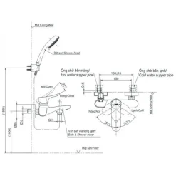 Alternative view of Vòi sen TOTO TBG01302VA/TBW01035V tay sen massage mist spa 3 chế độ