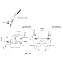 Alternative view of Vòi sen TOTO TBG07302VA/TBW01035V tay sen massage mist spa 3 chế độ