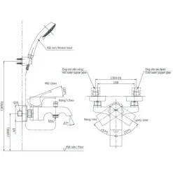 Alternative view of Vòi sen TOTO TBG08302VA/TBW01035V tay sen mist spa 3 chế độ