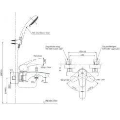 Alternative view of Vòi sen TOTO TBG09302VA/TBW01035V tay sen massage mist spa 3 chế độ