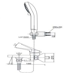 Alternative view of Vòi sen tắm TOTO TTMR301/TTSR106EMF nóng lạnh