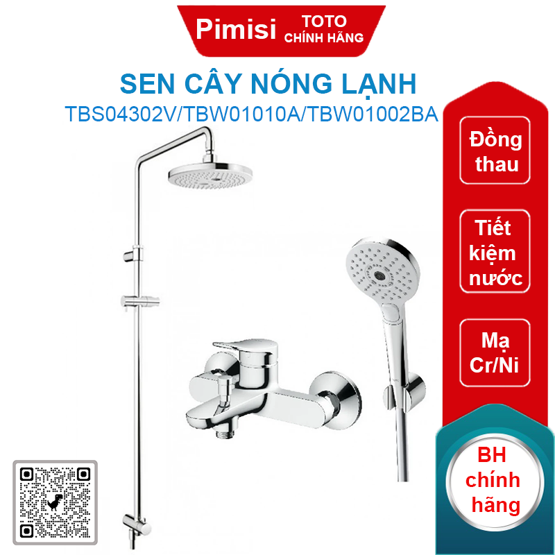Sen cây TOTO TBS04302V/TBW01010A/TBW01002BA nóng lạnh