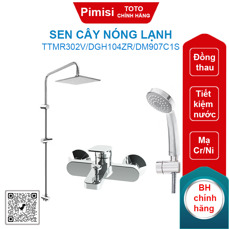 Sen cây TOTO TTMR302V/DGH104ZR/DM907C1S nóng lạnh