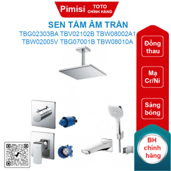 Sen tắm Toto TBG02303BA TBV02102B TBW08002A1 TBW02005V TBG07001B TBW08010A âm trần 3 đường nước