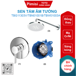 Sen tắm Toto TBG11303V/TBN01001B/TBW01003A âm tường 1 đường nước