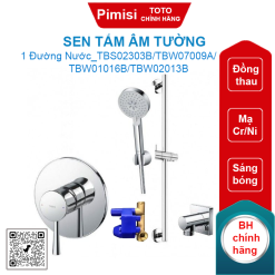 Sen tắm Toto TBS02303B/TBW07009A/TBW01016B/TBW02013B âm tường 1 đường nước