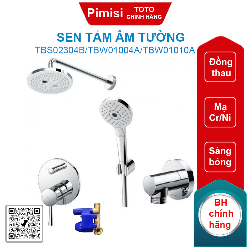Sen tắm Toto TBS02304B/TBW01004A/TBW01010A âm tường