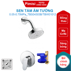 Sen tắm Toto TBS04303B/TBW01012 âm tường 1 đường nước
