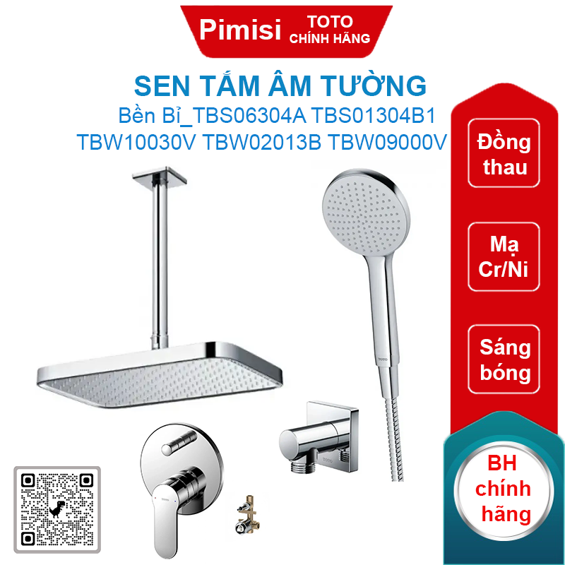 Sen tắm Toto TBS06304A TBS01304B1 TBW10030V TBW02013B TBW09000V âm tường