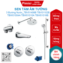 Sen tắm Toto TBV01406B TBV01102B TBW01004A TBW01010A TBW01016B âm tường 3 đường nước