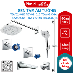 Sen tắm Toto TBV02401B TBV02102B TBW02004A TBW02006V TBW01015B TBG02001B âm tường 3 đường nước