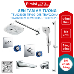 Sen tắm Toto TBV02402B TBV02105B TBW02004A TBW02006V TBW01015B TBG02001B âm tường 3 đường nước
