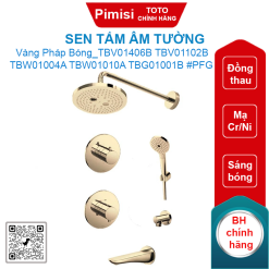 Sen tắm Toto TBV01406B TBV01102B TBW01004A TBW01010A TBG01001B 3 đường nước #PFG vàng bóng Pháp