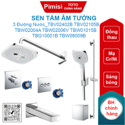 Sen tắm Toto TBV02402B TBV02105B TBW02004A TBW02006V TBW01015B TBG10001B TBW08009B âm tường 3 đường nước