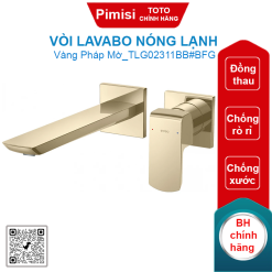 Vòi lavabo Toto TLG02311BB#BFG nóng lạnh âm tường vàng pháp mờ