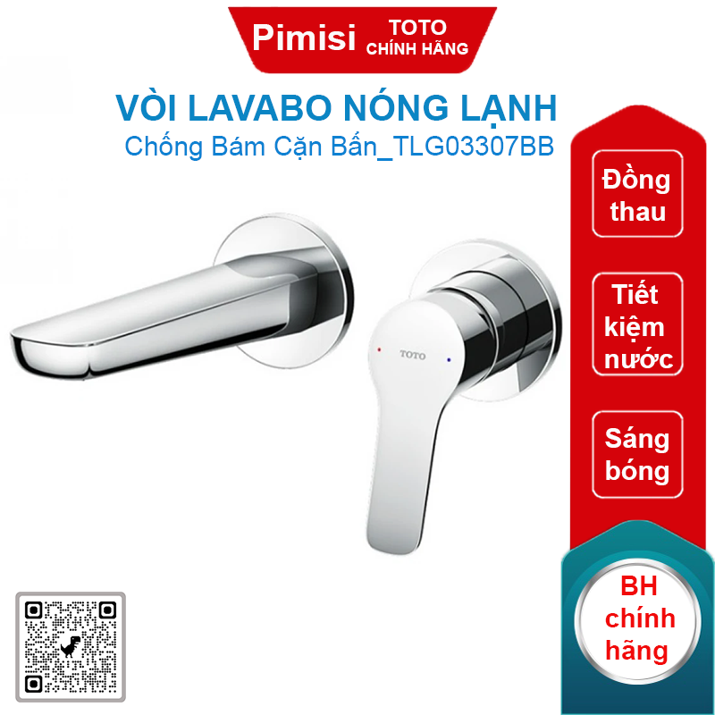 Vòi lavabo Toto TLG03307BB nóng lạnh âm tường