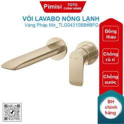 Vòi lavabo Toto TLG04310BB#BFG nóng lạnh âm tường vàng pháp mờ