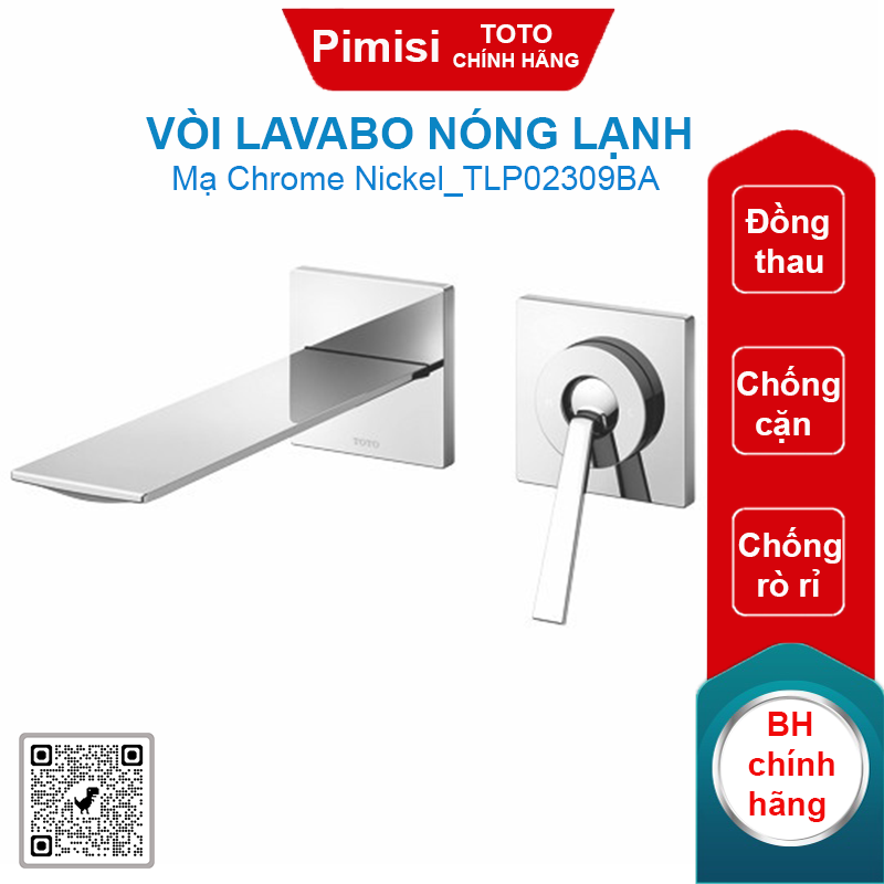 Vòi lavabo Toto TLP02309BA nóng lạnh gắn tường