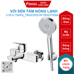 Vòi sen TOTO TBG03302VA/TBW07009A tay sen 3 chế độ