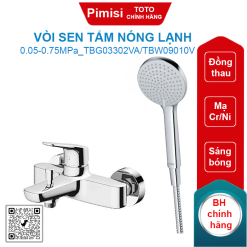 Vòi sen TOTO TBG03302VA/TBW09010V tay sen 3 chế độ