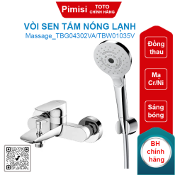 Vòi sen TOTO TBG04302VA/TBW01035V tay sen massage mist spa 3 chế độ