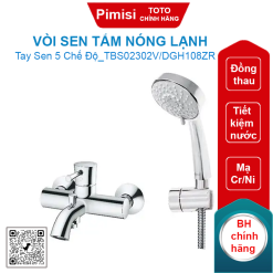 Vòi sen TOTO TBS02302V/DGH108ZR tay sen 5 chế độ