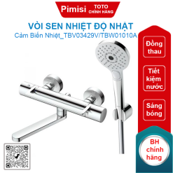 Vòi sen TOTO TBV03429V/TBW01010A nhiệt độ Nhật xả bồn