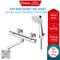 Vòi sen TOTO TBV03429V/TBW03002B nhiệt độ Nhật xả bồn