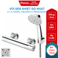 Vòi sen TOTO TBV03431V/TBW03002B nhiệt độ Nhật xả bồn