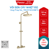 Vòi sen cây TOTO TBW07403A#BFG nhiệt độ xả xô tròn 250mm dòng G vàng pháp mờ
