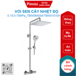 Vòi sen cây TOTO TBW08405A/TBW01010A nhiệt độ xả bồn vuông 300mm