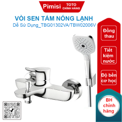 Vòi sen tắm TOTO TBG01302VA/TBW02006V nóng lạnh