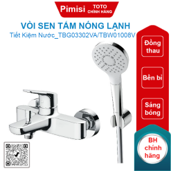 Vòi sen tắm TOTO TBG03302VA/TBW01008V nóng lạnh
