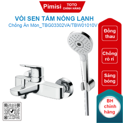 Vòi sen tắm TOTO TBG03302VA/TBW01010V nóng lạnh