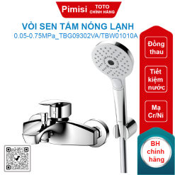 Vòi sen tắm TOTO TBG09302VA/TBW01010A nóng lạnh