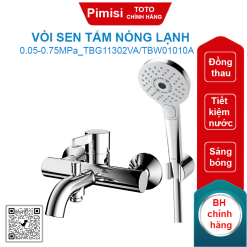 Vòi sen tắm TOTO TBG11302VA/TBW01010A nóng lạnh