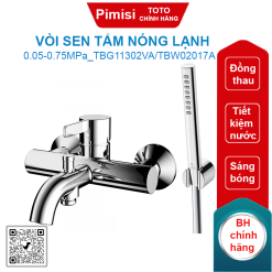 Vòi sen tắm TOTO TBG11302VA/TBW02017A nóng lạnh