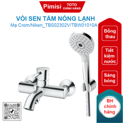 Vòi sen tắm TOTO TBS02302V/TBW01010A nóng lạnh