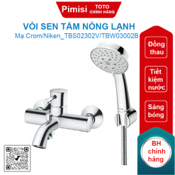 Vòi sen tắm TOTO TBS02302V/TBW03002B nóng lạnh
