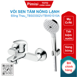 Vòi sen tắm TOTO TBS03302V/TBW01010A nóng lạnh