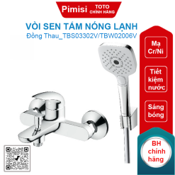 Vòi sen tắm TOTO TBS03302V/TBW02006V nóng lạnh