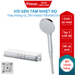 Vòi sen tắm TOTO TBV10400V/TBW09010V nhiệt độ tay sen massage 3 chế độ
