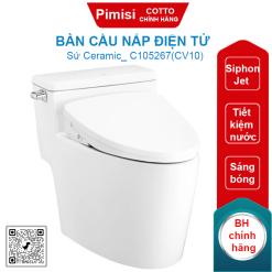Bàn cầu COTTO C105267(CV10) nắp điện tử