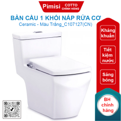 Bàn cầu COTTO C107127(CN) một khối nắp rửa cơ Grand Tetragon