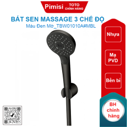 Bát sen TOTO TBW01010A#MBL massage 3 chế độ màu đen mờ