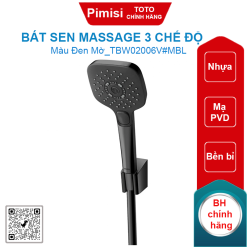 Bát sen TOTO TBW02006V#MBL massage 3 chế độ màu đen mờ