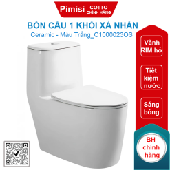 Bồn cầu COTTO C1000023OS 1 khối Vill xả nhấn