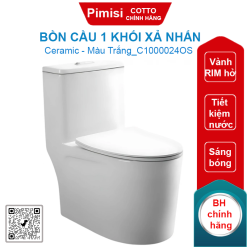 Bồn cầu COTTO C1000024OS 1 khối Vibe xả nhấn