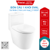Bồn cầu COTTO C100207 1 khối Oval xả nhấn