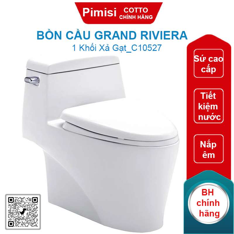 Bồn cầu COTTO C10527 1 khối Grand Riviera xả gạt